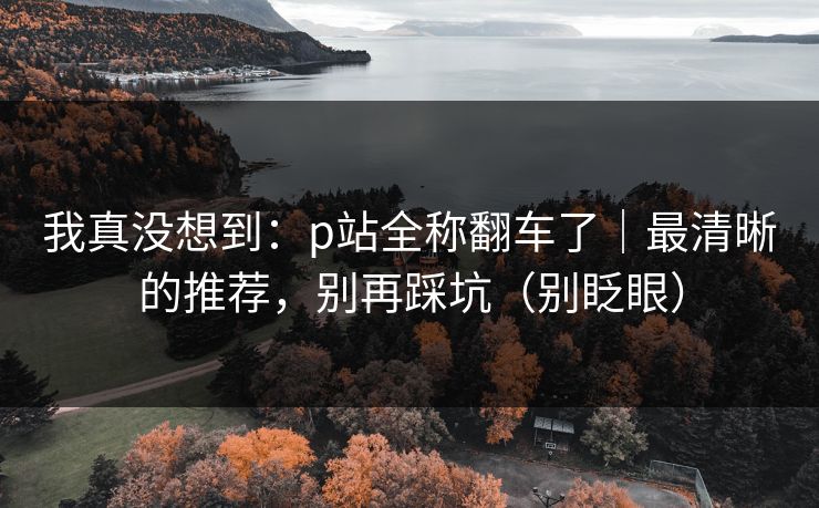 我真没想到：p站全称翻车了｜最清晰的推荐，别再踩坑（别眨眼）