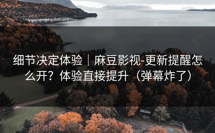 细节决定体验｜麻豆影视-更新提醒怎么开？体验直接提升（弹幕炸了）