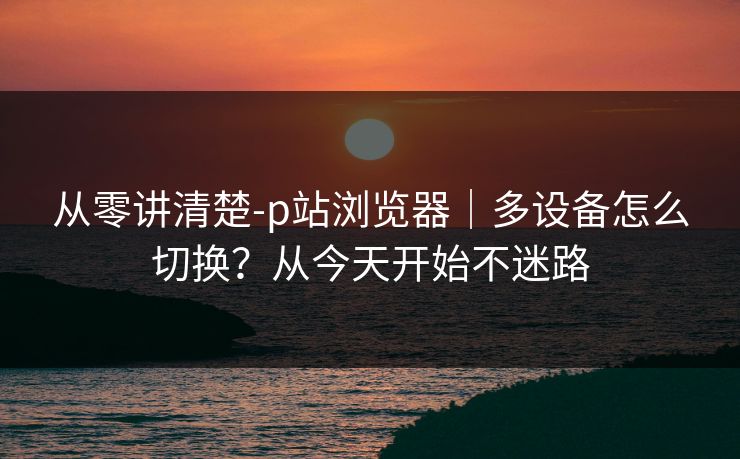 从零讲清楚-p站浏览器|多设备怎么切换?从今天开始不迷路 从零讲清楚-p站浏览器|多设备怎么切换?从今天开始不迷路